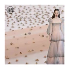 Hot sale knitted embroidery wholesale tulle rolls lace