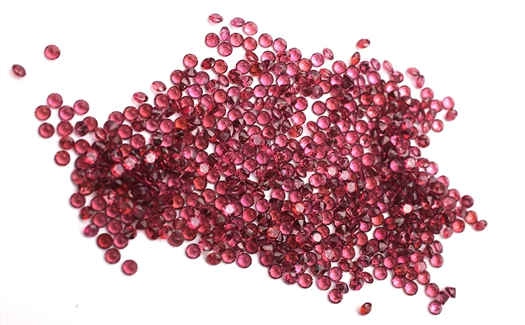 Factory Price Natural Rose Garnet Stone Round and Oval Cut Rhodolite Red Garnet Price Per Carat
