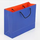 Wholesale Custom Design Logo Printed Luxury Coated Kraft Paper Handbag with Rope