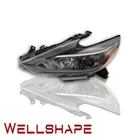 Car head lights For 16 18 Nissan Altima Headlights Halogen W/O LED Black Pair Set