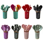 Cooking With RAYBIN Wholesale Heat Resist Cooking Tools 12pcs Silicone Kitchen Utensils With Wood Handle