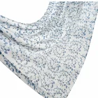 Custom logo high quality blue 3d digital printing floral window curtains living room manufacture