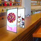 led photo frame light box glass advertising led restaurant menu board