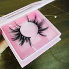 Synthetic Eyelashes Factory Customized Design Logo Export Makeup Synthetic Faux Mink Lashes Fiber False Eyelashes