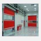 Lowest price automatic PVC fast clean room rolling door high speed stacking door