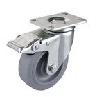4" Swivel PU Caster For Storage Cart With Wheels Without Brake