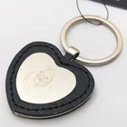 Various acrylic leather tassel couple heart shaped keychain for key bag wallet promotional car