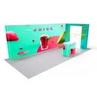 Advertising Portable Fabric Backlit Stand Trade Show Pop Up Booth Wall