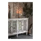 Furniture Vintage Home White Furniture Wood 4 Door Sideboard Decorative Cabinet