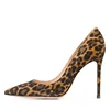 Women fashion high heel shoes leopard lady dress shoes