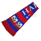 Chengxing custom scarf wholesale knitted fashion football soccer team fan printed women embroidered scarf