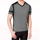 New modal cotton fabric men sports wear dry fit v neck t shirts men