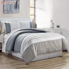 Reliable quality custom jacquard 3d embroidery quilted duvet bedding set