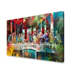 Famous Artwork Oil Painting The Last Supper Watercolour Canvas Wall Painting For Home Goods Decoration