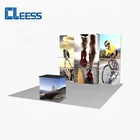 Creative Ideas Tension Fabric Double Sided Backlight 20X20 Island Trade Show Large Exhibition Booth For Uk