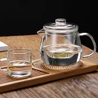 Tea Pot Heat Resistant High Borosilicate Glass Cold/hot Water Pitcher Tea Pot With Filter
