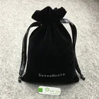 Custom Printed Logo Private Label Velvet Fabric Jewelry Drawstring Bag