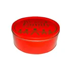 Round Cookie Box Christmas Metal Tins With Lids Empty