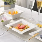 white porcelain dinner set dinnerware catering used tableware china crockery square dinner set