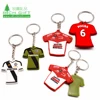 Custom Made Personalized Logo Shaped uniform 3D club sports Keyring Key Chain Ring Soft Silicone Rubber PVC Keychain Souvenir
