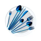 B416 Hongda JuJu New Patent Design Wedding 304 Premium Quality Colorful Stainless Steel Cutlery Set