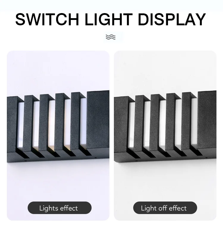 Modern Design Energy saving Geometry Aluminium body Home Outdoor Wall Lamp