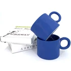 High quality blue ceramic cup ceramic coffee mug water mug tea cup 450ml