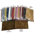 New Arrival Polyester Shimmer Hijab Shawl Scarves Hijab Glitter Muslim Scarf