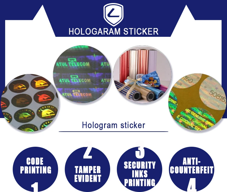 3d/2d hologram sticker printing, anti counterfeiting 3d stereograms holographic images