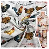 Fonesun-SK528 100% Silk 16mm Dupion CDC Digital Chicken Hen Rooster Print Fabric for Pajamas