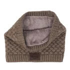 Fashion Hot Selling Winter Warm Stone Colored Faux Fur Plush Collar Scarf Wrap Neck Warmer Beige