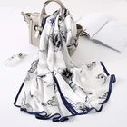 Women Custom Digital Landscape Printing Polyester Scarf