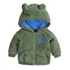 INS boys and girls winter cotton jacket/0-1-2 year old infants and young children fleeced and thickened