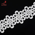 Eco-Friendly Lace Cord Trim Embroidery Trims White 7cm Embroidery Lace Cord Polyester Flower Design Lace Trim
