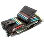 Accept Custom Logo Low Moq 8562 Leather wallet Men Pocket Coin Purse Wallet With Button billetera para hombre