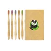 2019 New Design Hot Sale High Quality Biodegradable Custom Logo 100% Organic Charcoal Bamboo Toothbrush