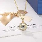 Rose Gold Turquoise Fashion Turkish Rose Gold And Turquoise Evil Eye Shape Pendant Necklace For Women