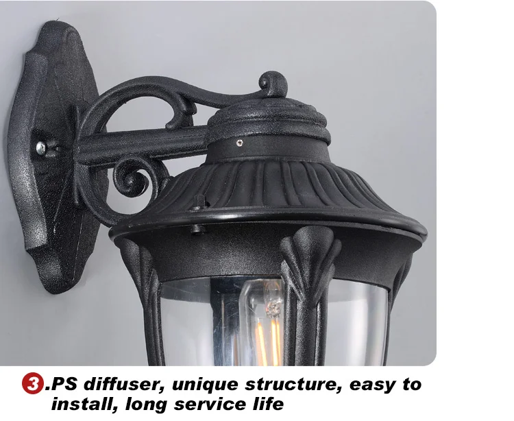 Luxury House Garden Yard Waterproof Outdoor Dust Proof External Wall Lamp