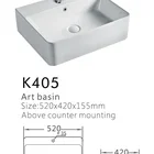 Hot Selling European Countertop Cheap Vanity Bathroom Sinks Square Washbasin Design