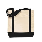 High quality large capacity pattern printed cotton canvas beach bag