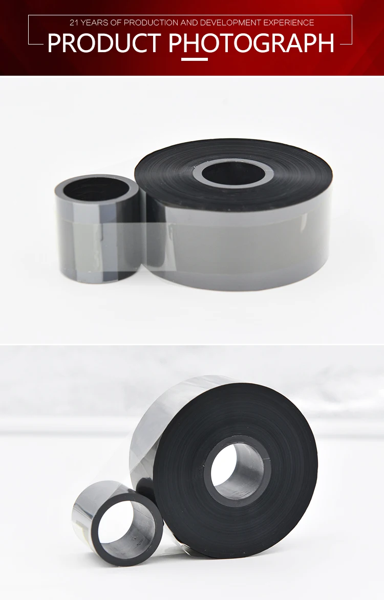 High printing speed wax resin near edge tto thermal ribbon for thermal transfer overprinter