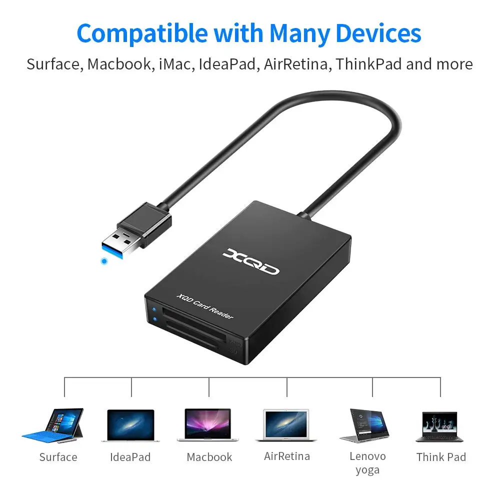 High Speed Multi Card Reader Mini Memory 2 In 1 Mini Super Speed USB 3.0 TF And SD XQD Card Reader