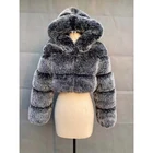 Autumn And Winter Sexy Faux Fur Coat New Women's Hooded Faux Fur Coat