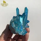 Wholesale beautiful Blue natural angel aura quartz crystal cluster