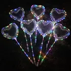 Swing Ball LED Transparent Balloons Heart Love Shape for Birthday Wedding Valentine Halloween Christmas New Year Party