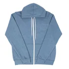 Cheap high quality blank zip up cotton fleece sweatshirt hoodie for men