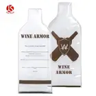 Reusable Cheap PVC Recycle Wine Bottle protector Printing Pouch Wine Bags Plastic Wines Bottle Pouches for Travel