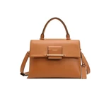 2019 new style wide strap high quality PU leather handbag for lady China supplier