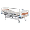 Comfortable medical detachable quality abs headboard china al-alloy handrails 3 crank three functions manual hospital bed