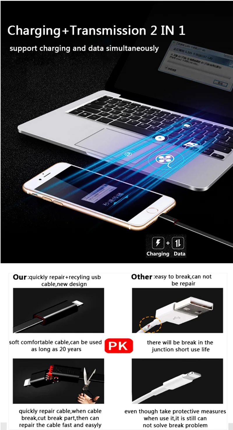 2019 Laimoda New Products Repairable Charging Usb Chargers Cables AMAZON 2020 Type c Fast cable For I phone Charger Cable - ANKUX.COM